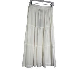 Scarlet Darkness white tired flowy maxi skirt XL Renaissance Steampunk Victorian